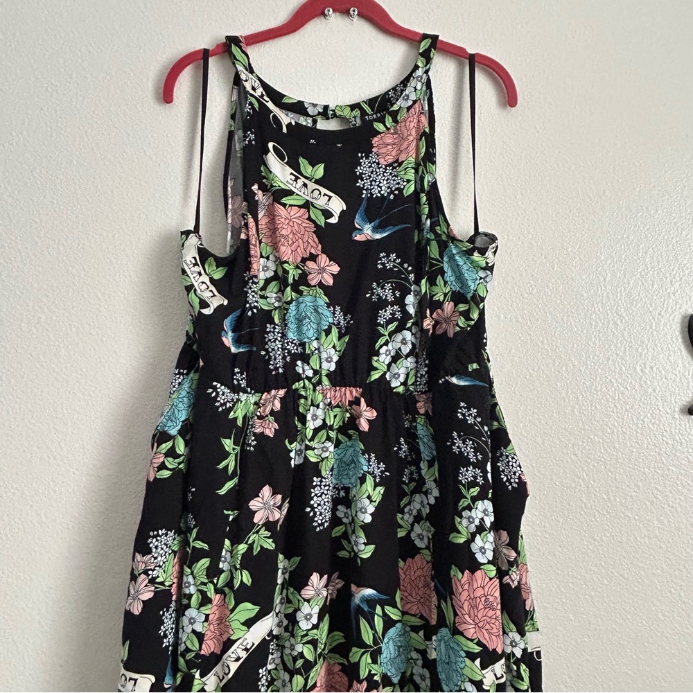 Torrid Floral Halter Neck High Low Dress | Size 2 - Picture 7 of 15